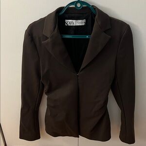 Zara Women's Chocolate Brown Blazer